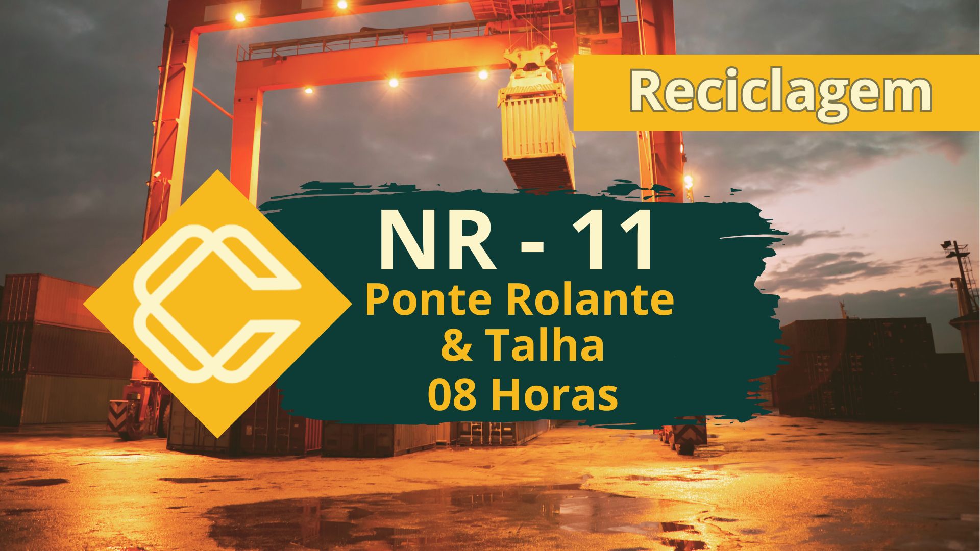 NR 11 – Operação de Ponte Rolante e Talha Elétrica – Teórico Reciclagem – 8 horas